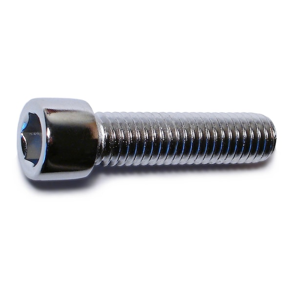 7/16"-14 Socket Head Cap Screw, Chrome Plated Steel, 1-3/4 in Length, 5 PK
